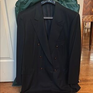 Men's Black Double-Breasted Blazer